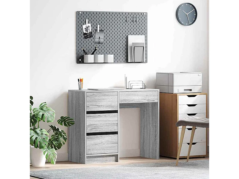 Bureau Gris Sonoma 90 x 37,5 x 75 cm Bois d'ingénierie
