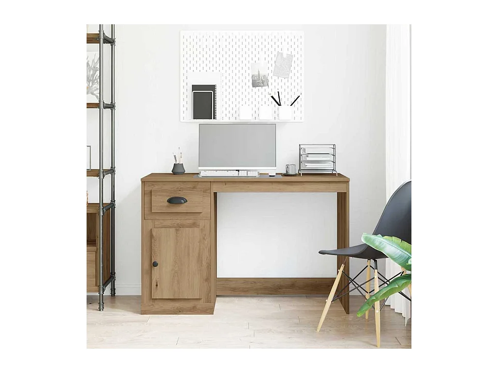 Bureau chêne artisanal 50 x 115 x 75 cm Bois d'ingénierie