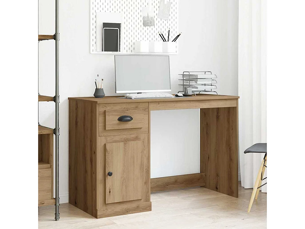 Bureau chêne artisanal 50 x 115 x 75 cm Bois d'ingénierie