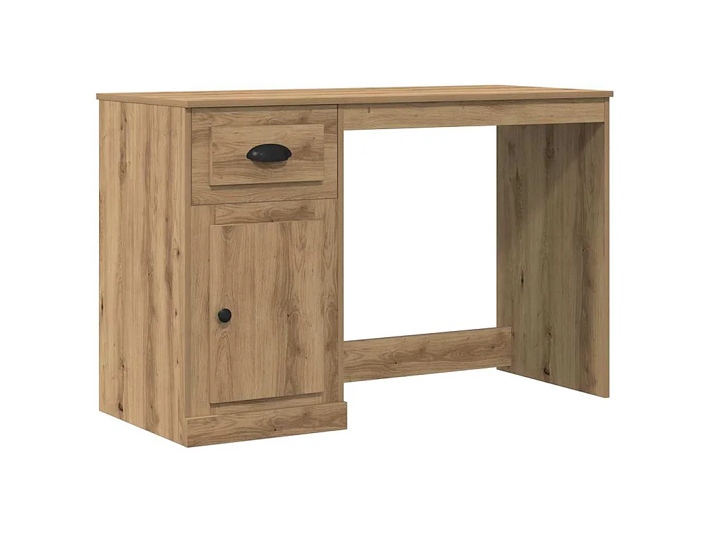 Handgefertigter Schreibtisch aus Eichenholz 50 x 115 x 75 cm Holzwerkstoff