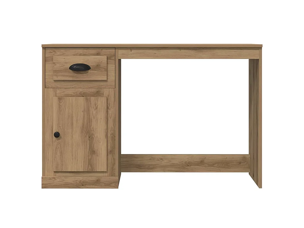 Handgefertigter Schreibtisch aus Eichenholz 50 x 115 x 75 cm Holzwerkstoff