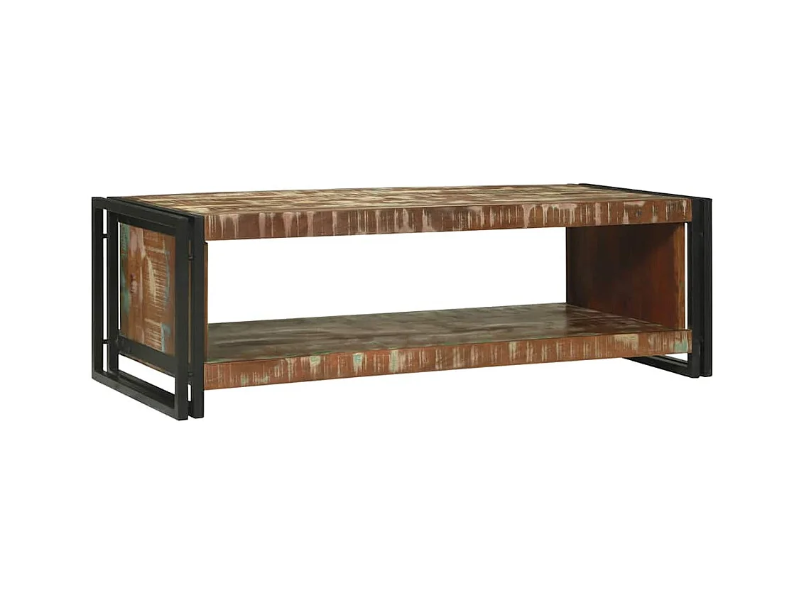 Table basse Marron 120 x 50 x 38 cm bois de récupération massif