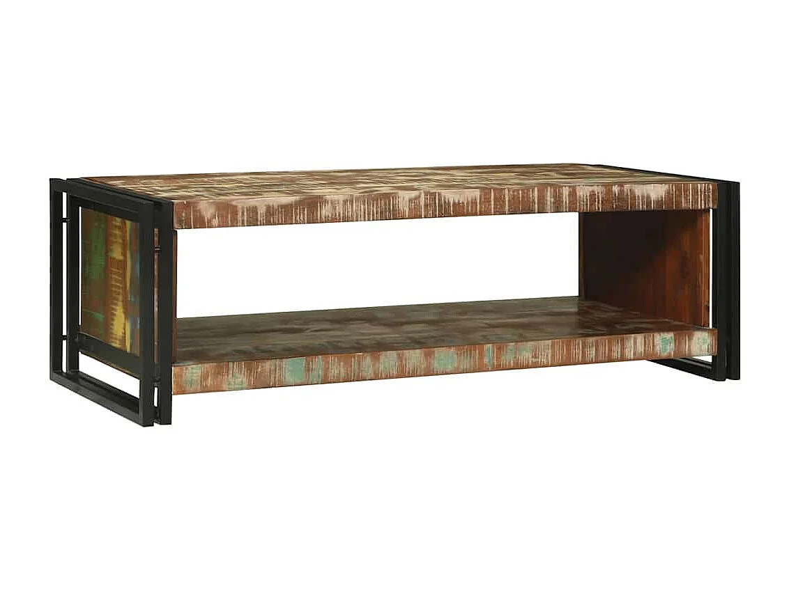 Table basse Marron 120 x 50 x 38 cm bois de récupération massif