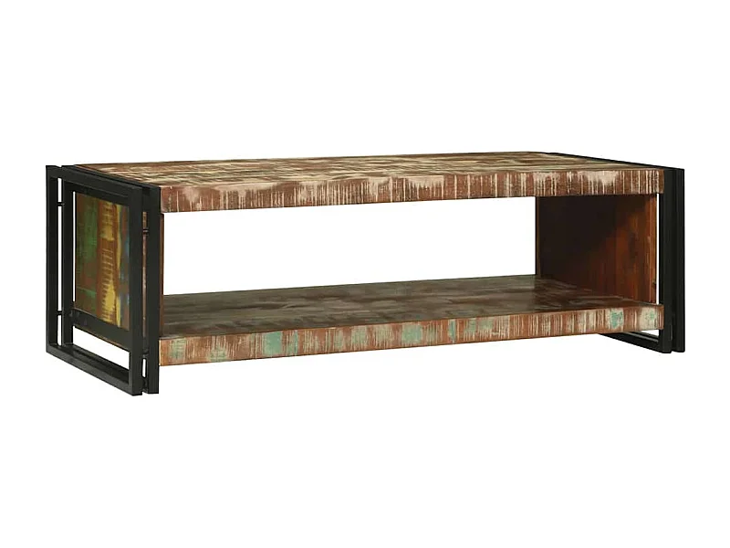 Table basse Marron 120 x 50 x 38 cm bois de récupération massif