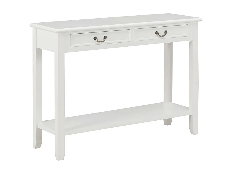 Tavolo consolle Bianco 110x35x80 cm Legno