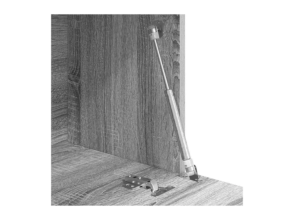 Bureau avec porte Gris 71,5 x 31,5 x 106,5 cm Bois d'ingénierie