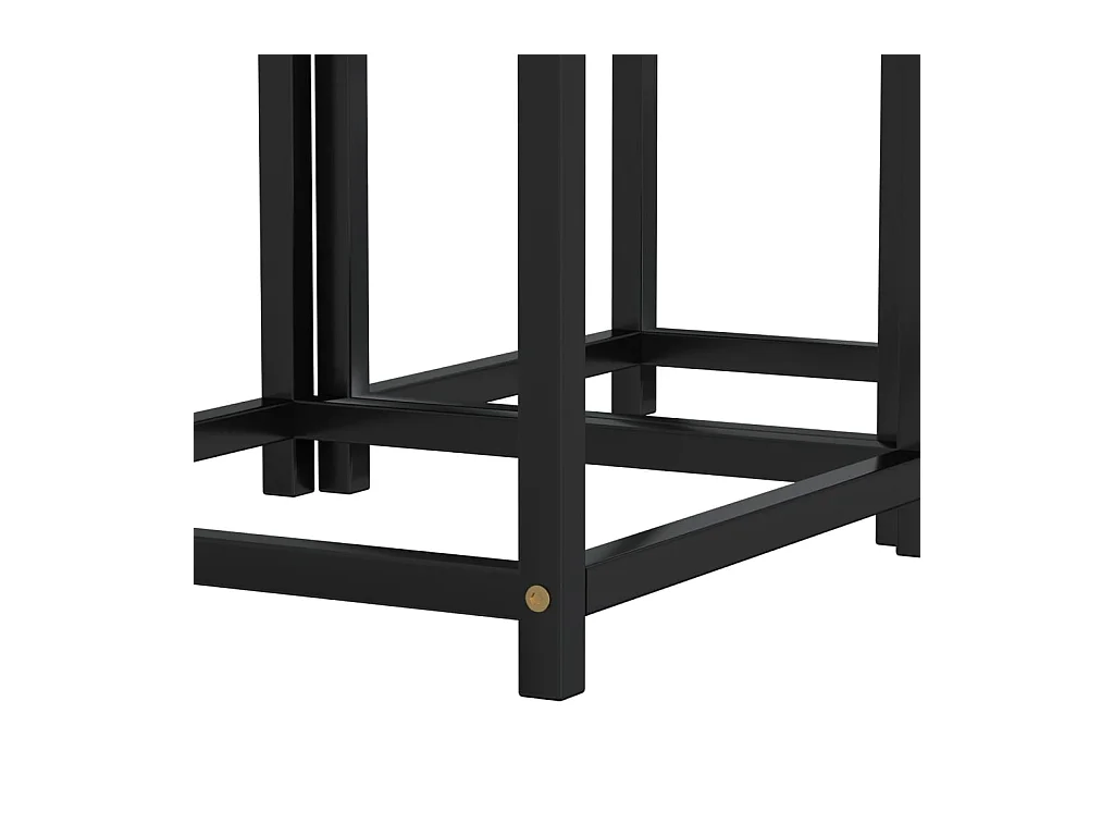 2 mesas de té de MDF en negro y amarillo