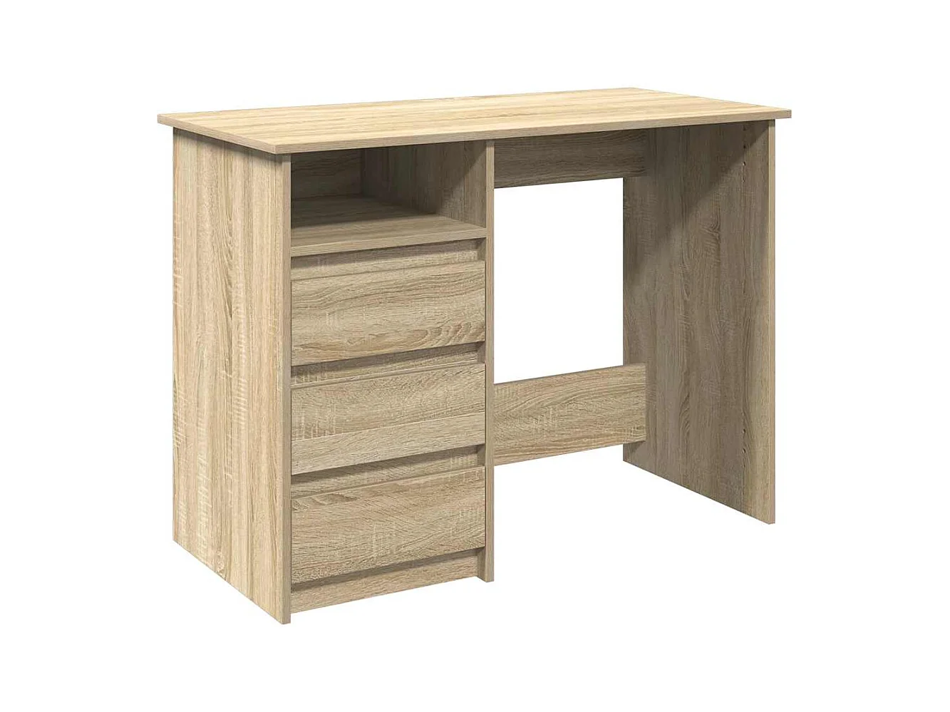 Bureau chêne sonoma 102x50x75 cm bois d'ingénierie