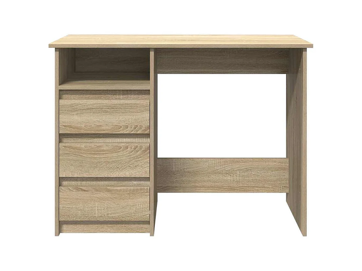 Bureau chêne sonoma 102x50x75 cm bois d'ingénierie