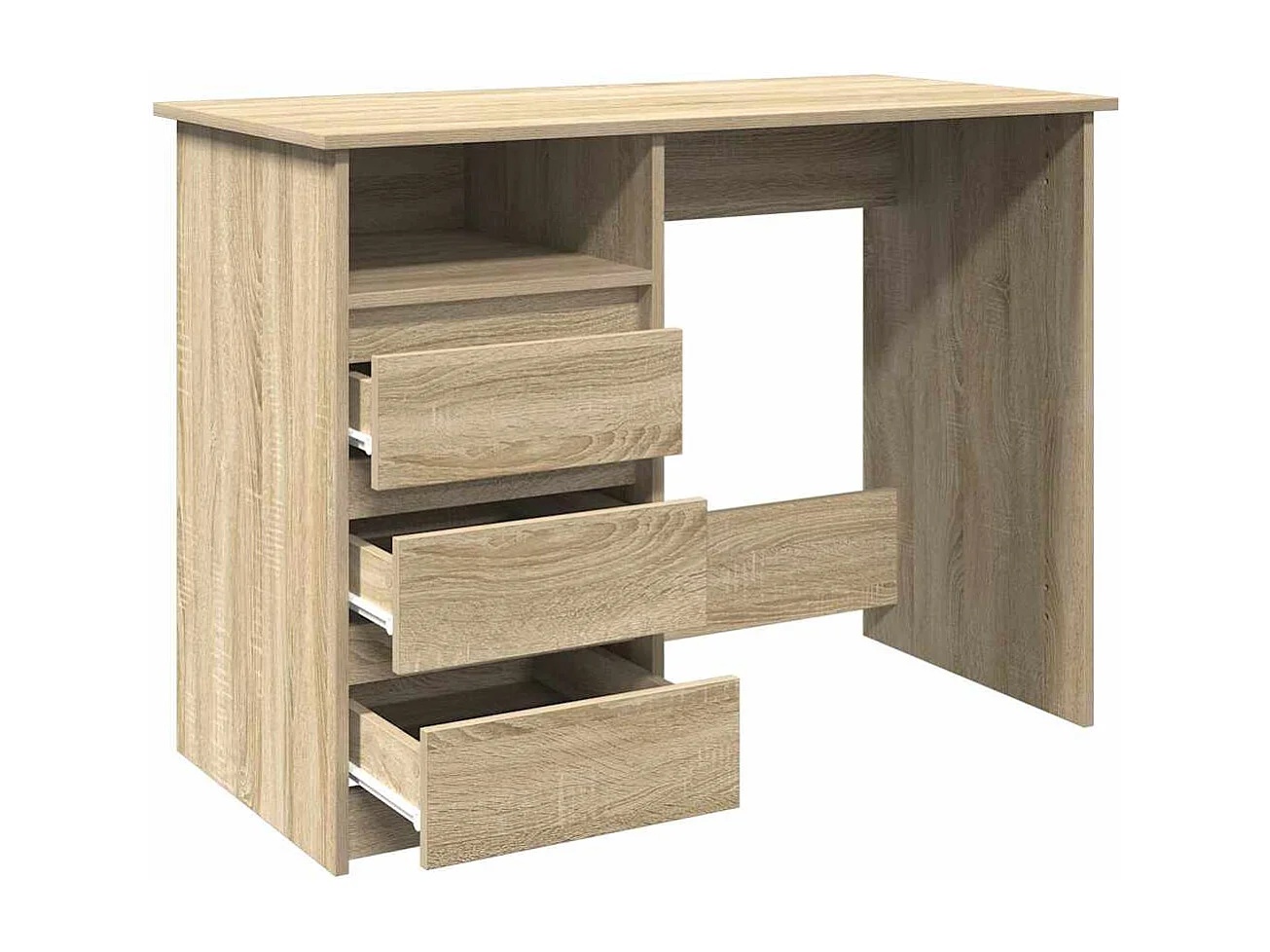 Bureau chêne sonoma 102x50x75 cm bois d'ingénierie