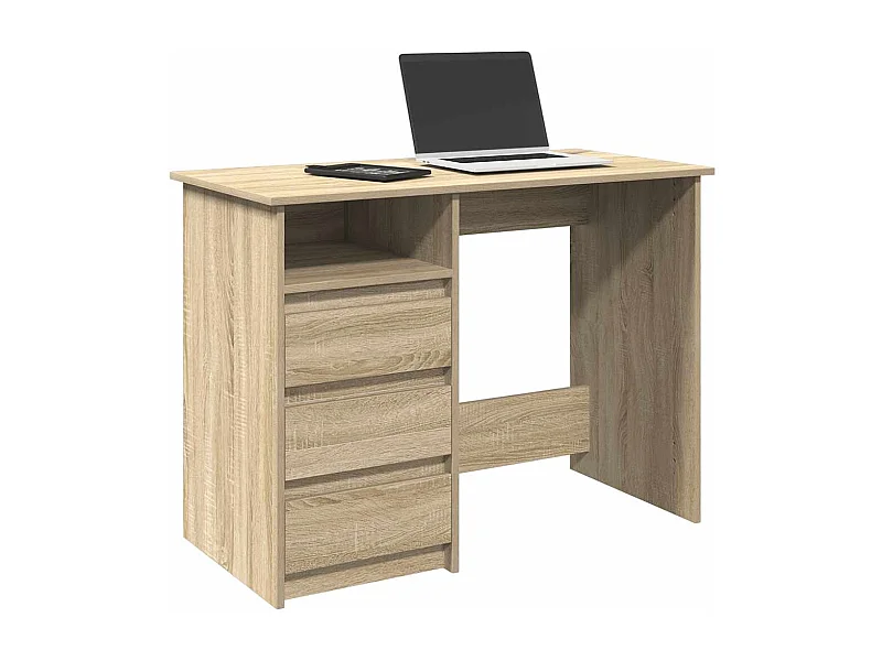 Bureau chêne sonoma 102x50x75 cm bois d'ingénierie