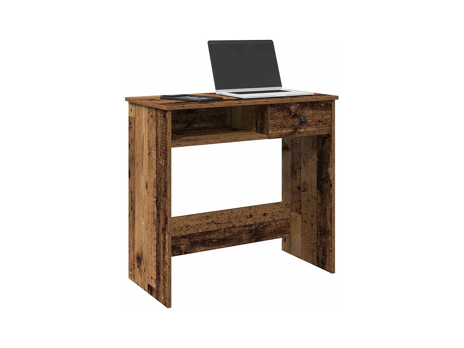 Bureau style vieux bois 80x40x75 cm bois d'ingénierie