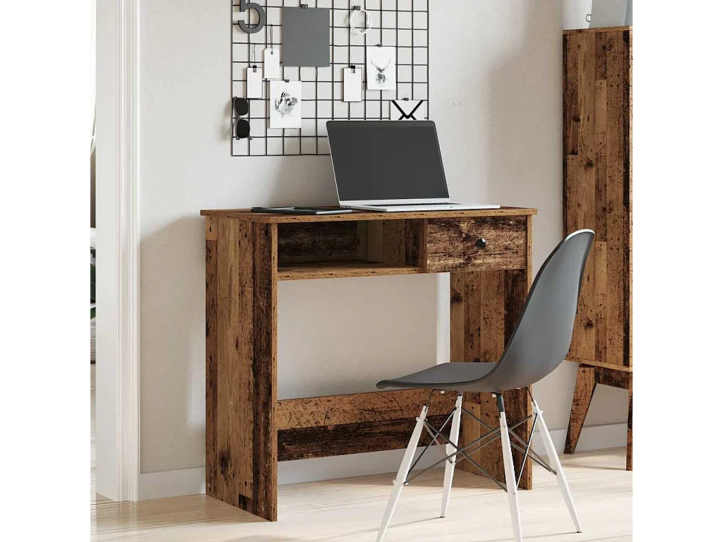 Bureau style vieux bois 80x40x75 cm bois d'ingénierie
