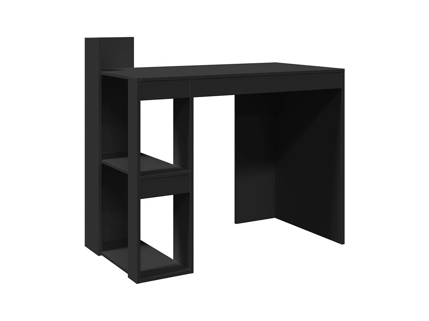 Zwart bureau 103,5x56,5x94 cm bewerkt hout