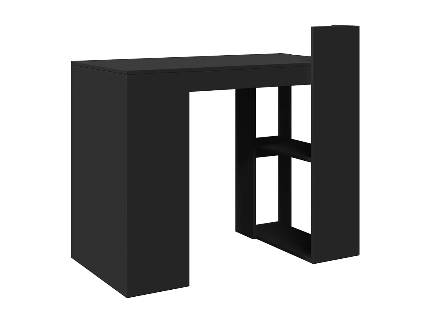 Schwarzer Schreibtisch 103,5 x 56,5 x 94 cm, Holzwerkstoff