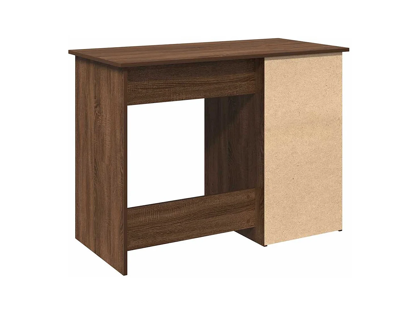 Bureau chêne marron 102x50x75 cm bois d'ingénierie