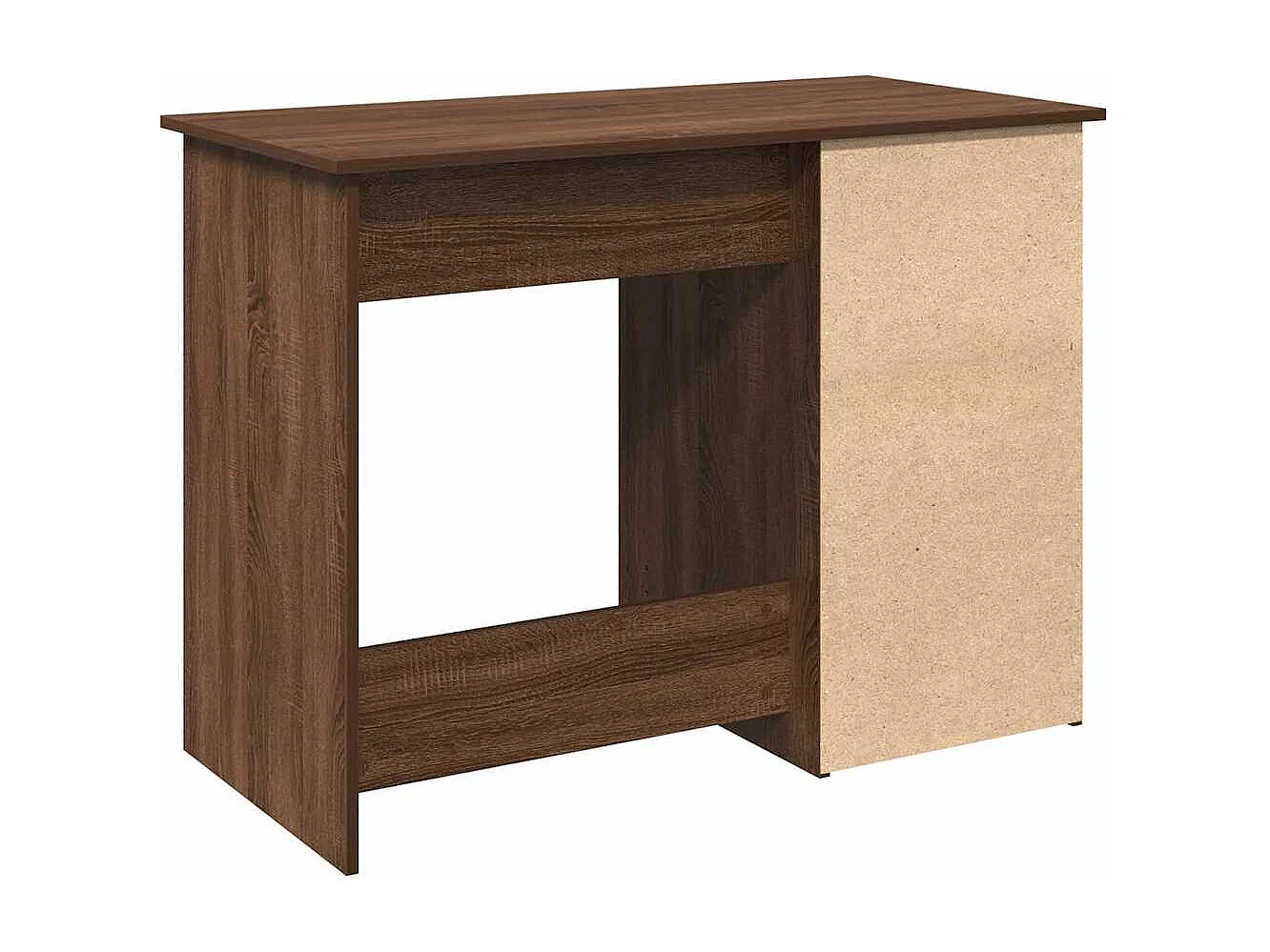 Bureau chêne marron 102x50x75 cm bois d'ingénierie