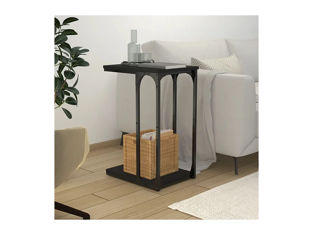 Table d'appoint Noir 40x30x60 cm Bois d'ingénierie