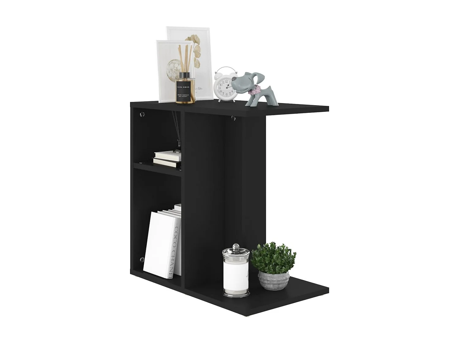 Table d'appoint Noir 50x30x50 cm Bois d’ingénierie