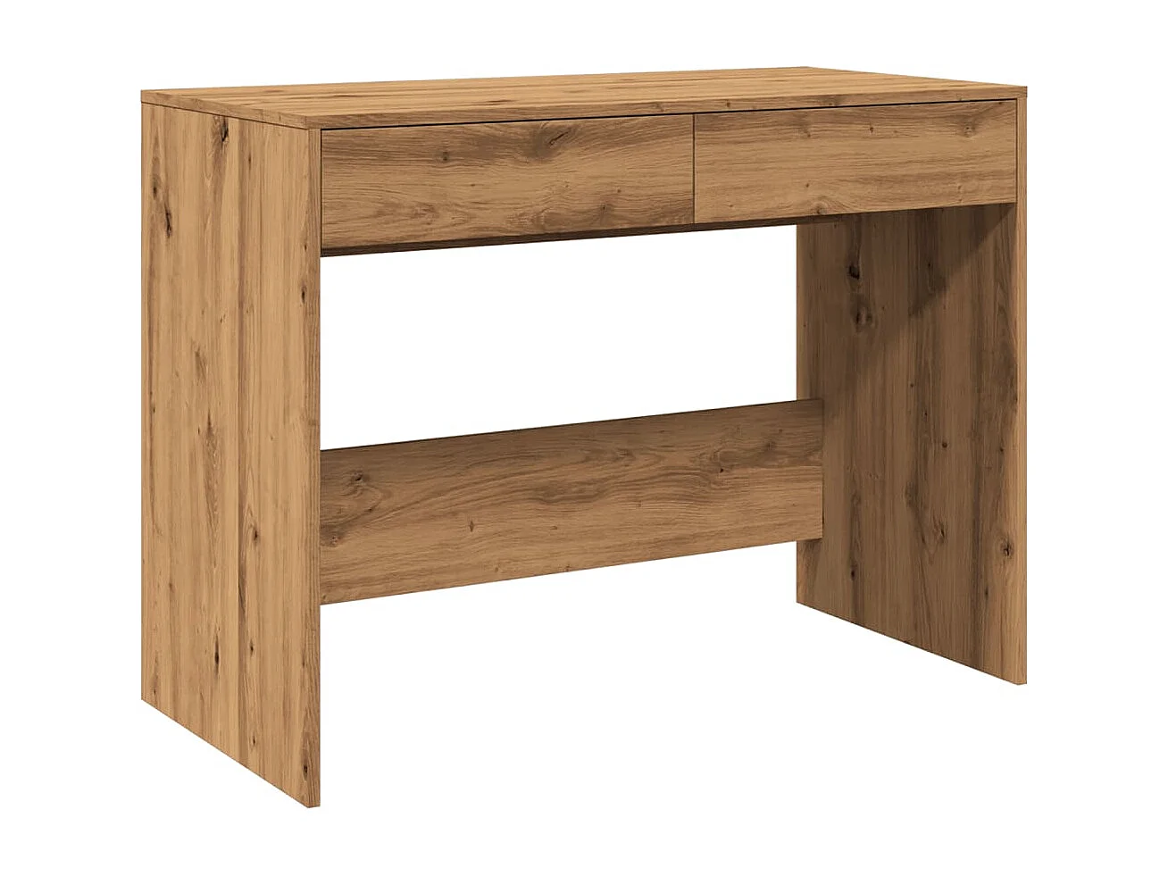 Scrivania artigianale in rovere 101x50x76,5 cm in legno ingegnerizzato