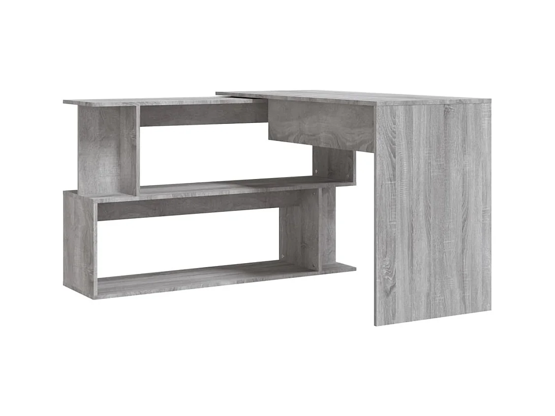 Sonoma Grey Hoekbureau 200x50x76 cm Gemaakt van bewerkt hout