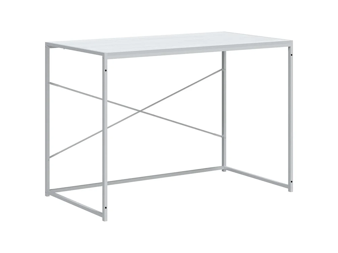 Wit computerbureau 110x60x70 cm van bewerkt hout