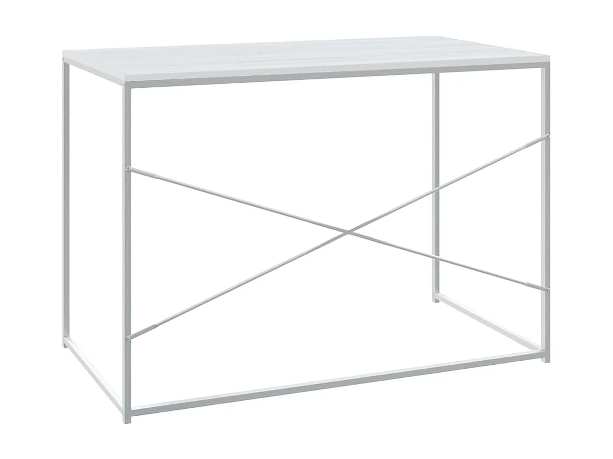 Bureau d'ordinateur Blanc 110x60x70 cm Bois d'ingénierie