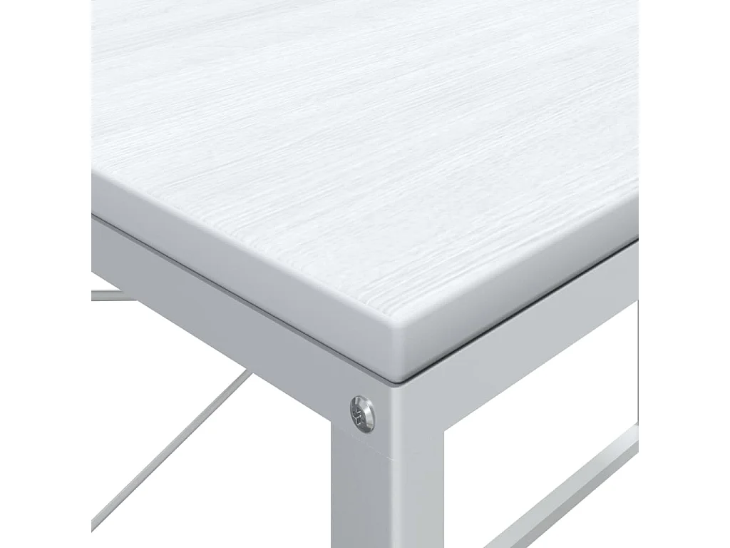 Bureau d'ordinateur Blanc 110x60x70 cm Bois d'ingénierie