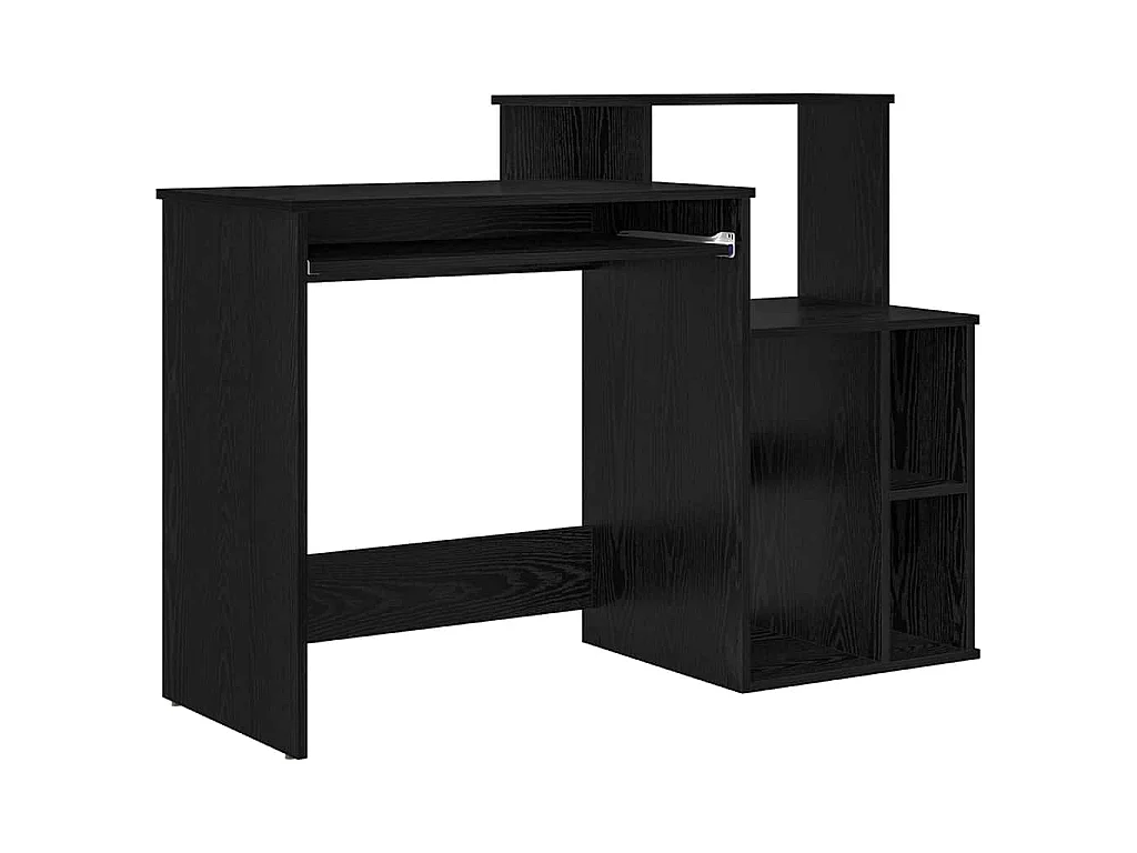 Bureau avec Rangement Chêne noir 120.5 x 44 x 88.5 cm