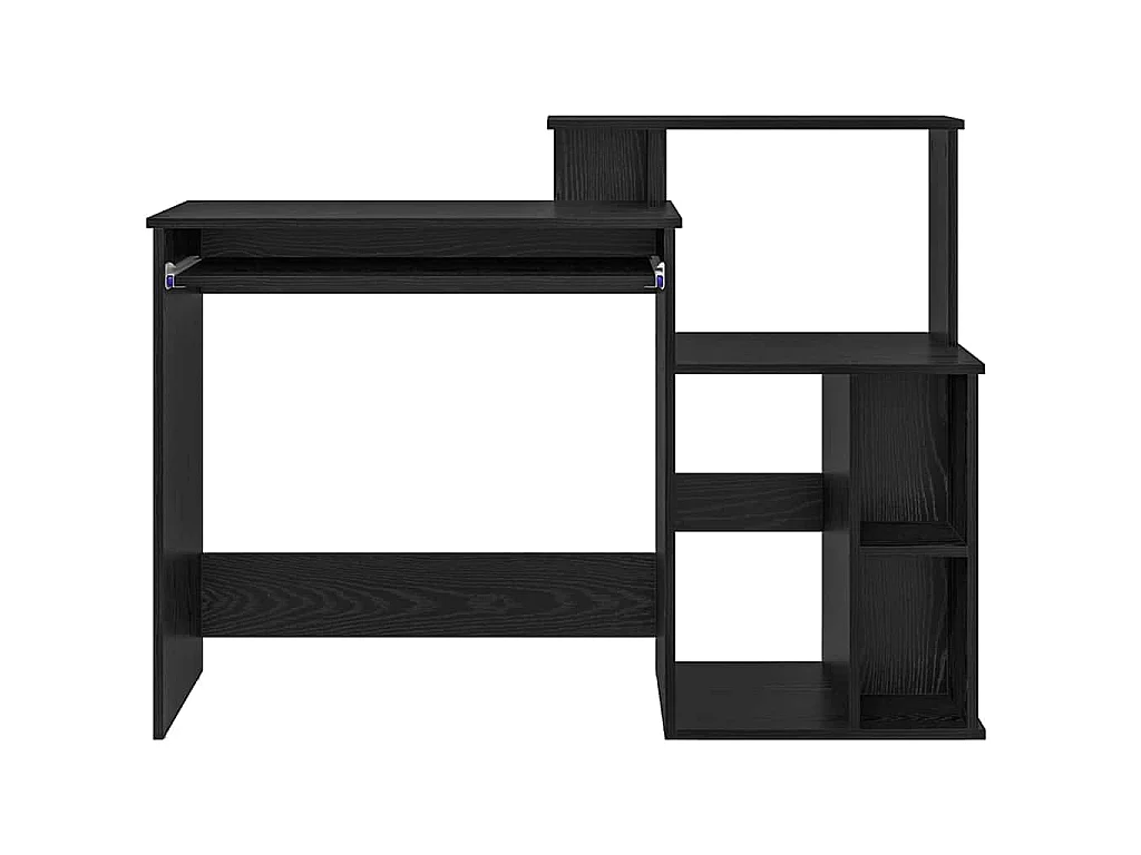 Bureau avec Rangement Chêne noir 120.5 x 44 x 88.5 cm