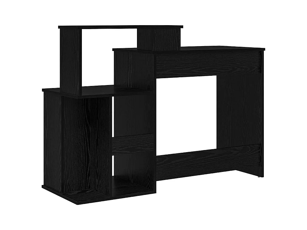 Bureau avec Rangement Chêne noir 120.5 x 44 x 88.5 cm
