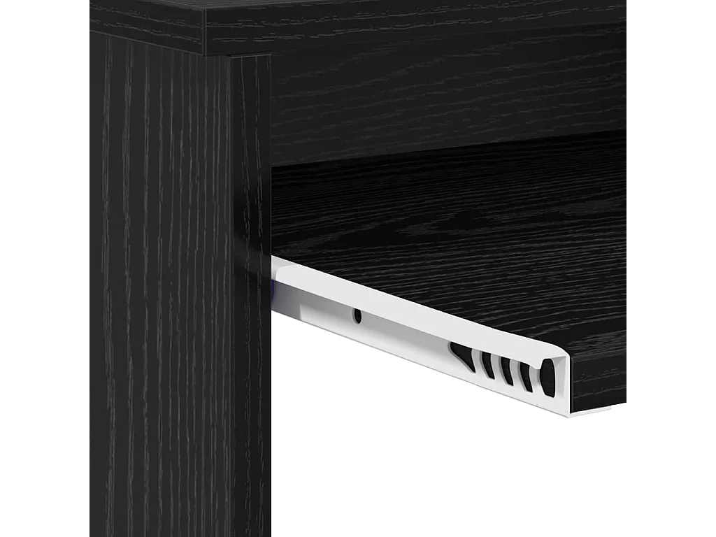 Bureau avec Rangement Chêne noir 120.5 x 44 x 88.5 cm