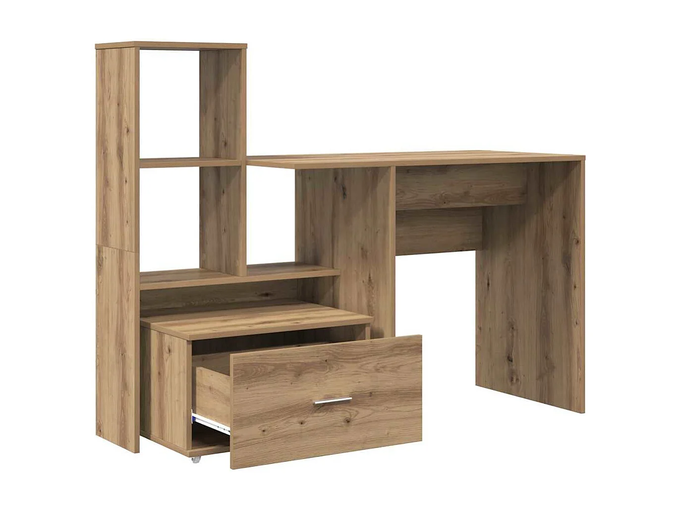 Bureau chêne artisanal 131,5 x 50 x 106,5 cm Bois d'ingénierie