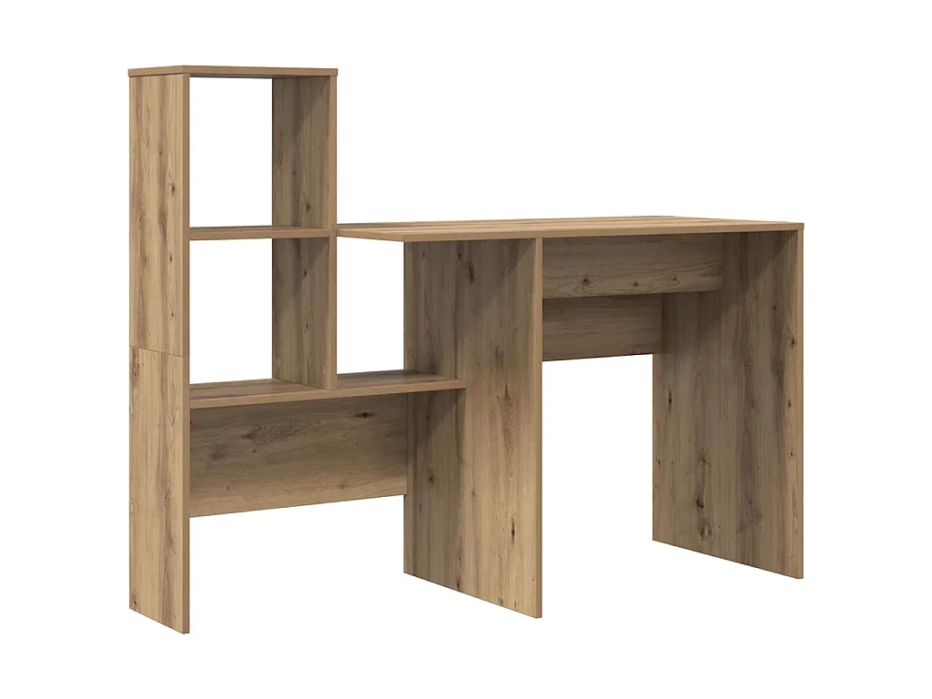 Handgefertigter Schreibtisch aus Eichenholz 131,5 x 50 x 106,5 cm Holzwerkstoff