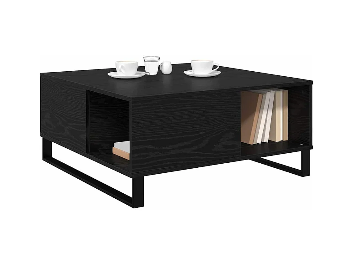 Table basse Chêne noir 80 x 80 x 36,5 cm Bois d'ingénierie