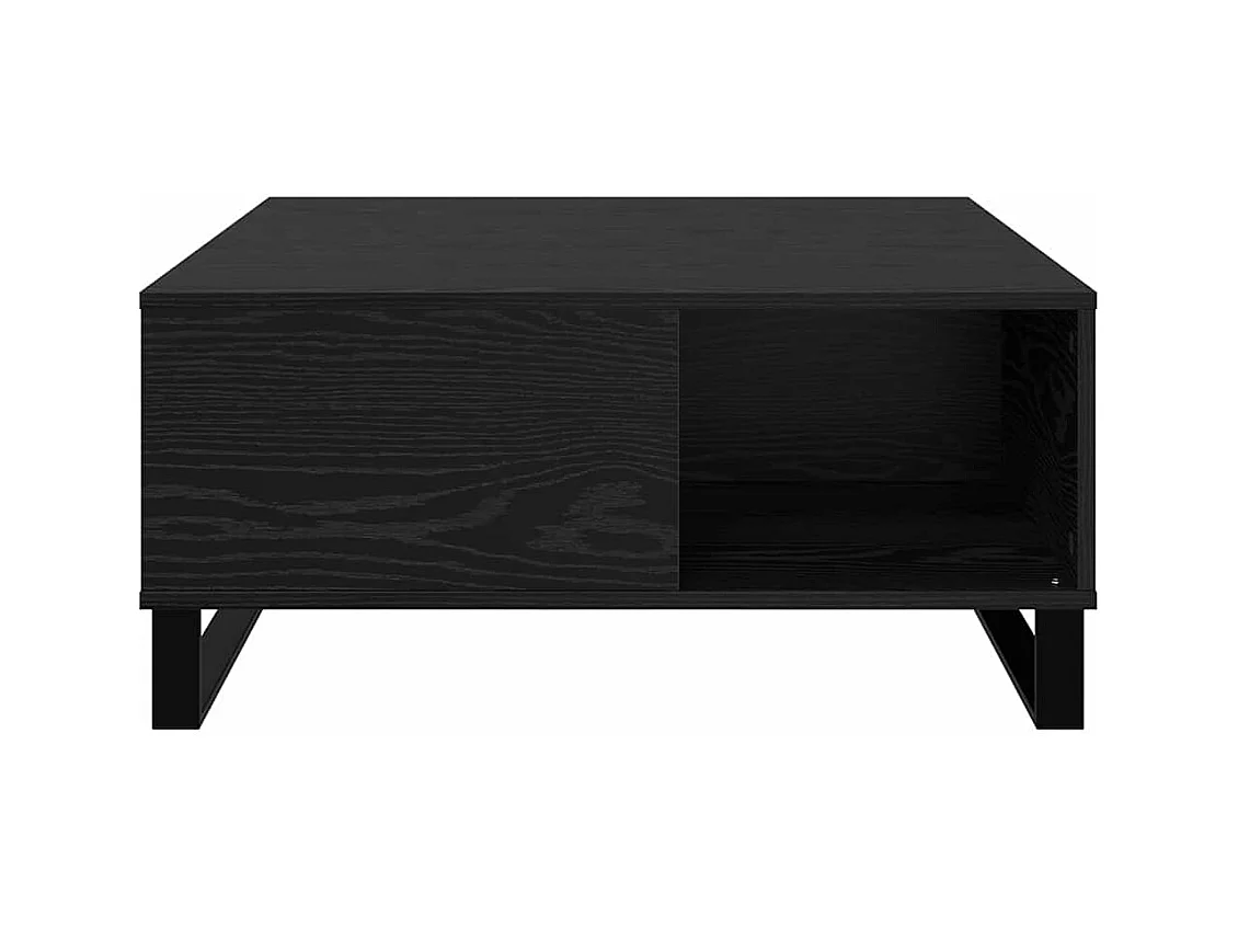 Table basse Chêne noir 80 x 80 x 36,5 cm Bois d'ingénierie