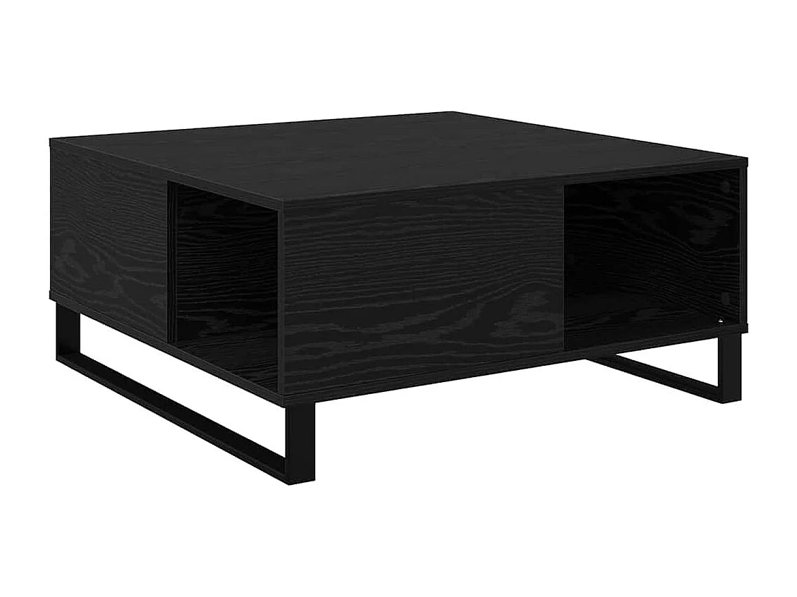 Couchtisch Eiche schwarz 80 x 80 x 36,5 cm Holzwerkstoff
