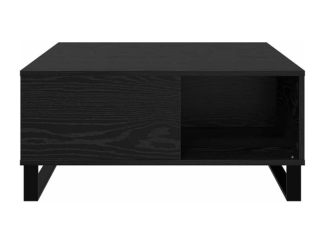 Couchtisch Eiche schwarz 80 x 80 x 36,5 cm Holzwerkstoff