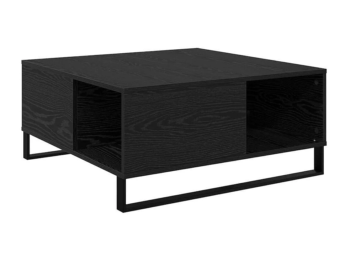 Couchtisch Eiche schwarz 80 x 80 x 36,5 cm Holzwerkstoff