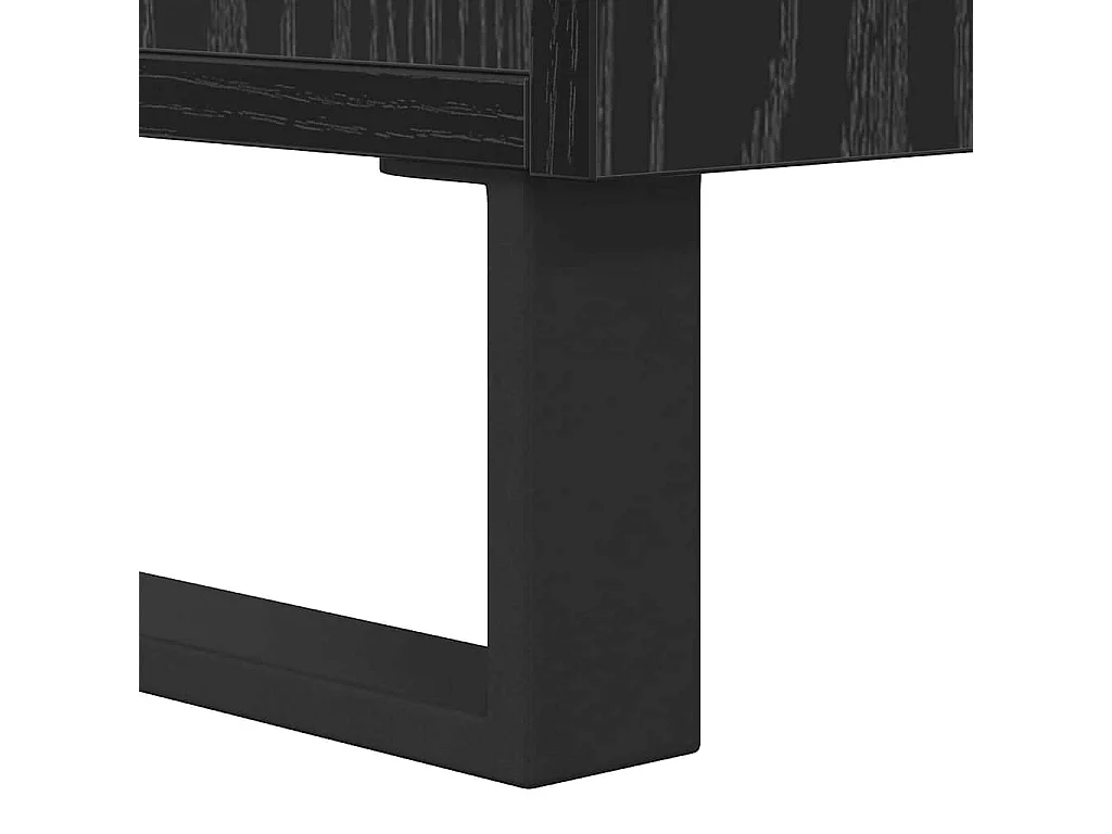 Couchtisch Eiche schwarz 80 x 80 x 36,5 cm Holzwerkstoff