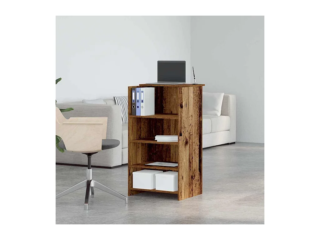 Bureau de réception vieux bois 55x50x103,5 cm bois d'ingénierie