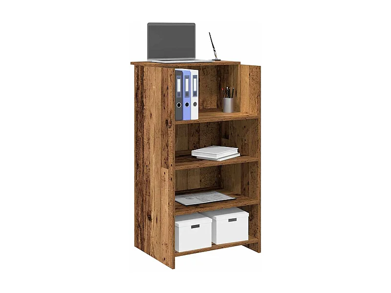 Bureau de réception vieux bois 55x50x103,5 cm bois d'ingénierie