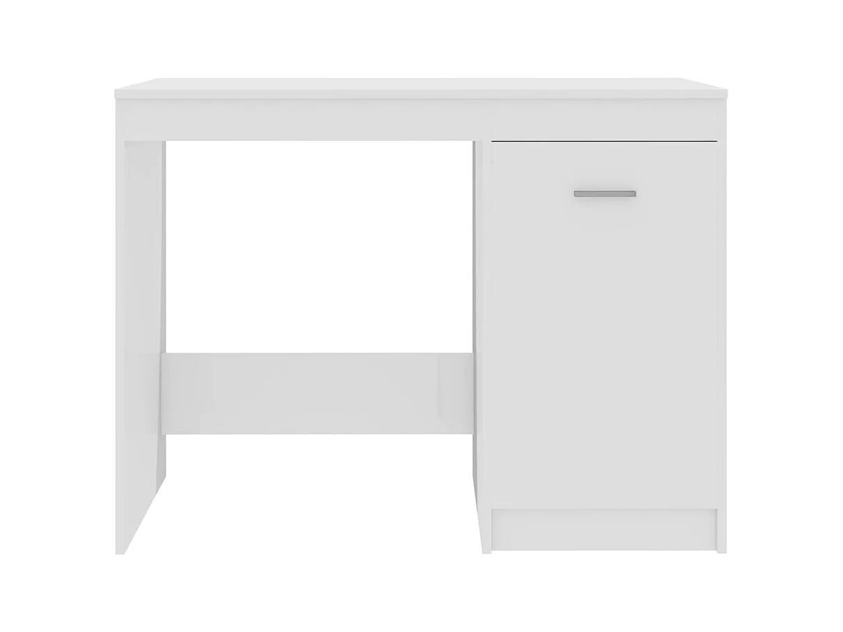 Escritorio Blanco Brillo 100x50x76 cm Madera de Ingeniería