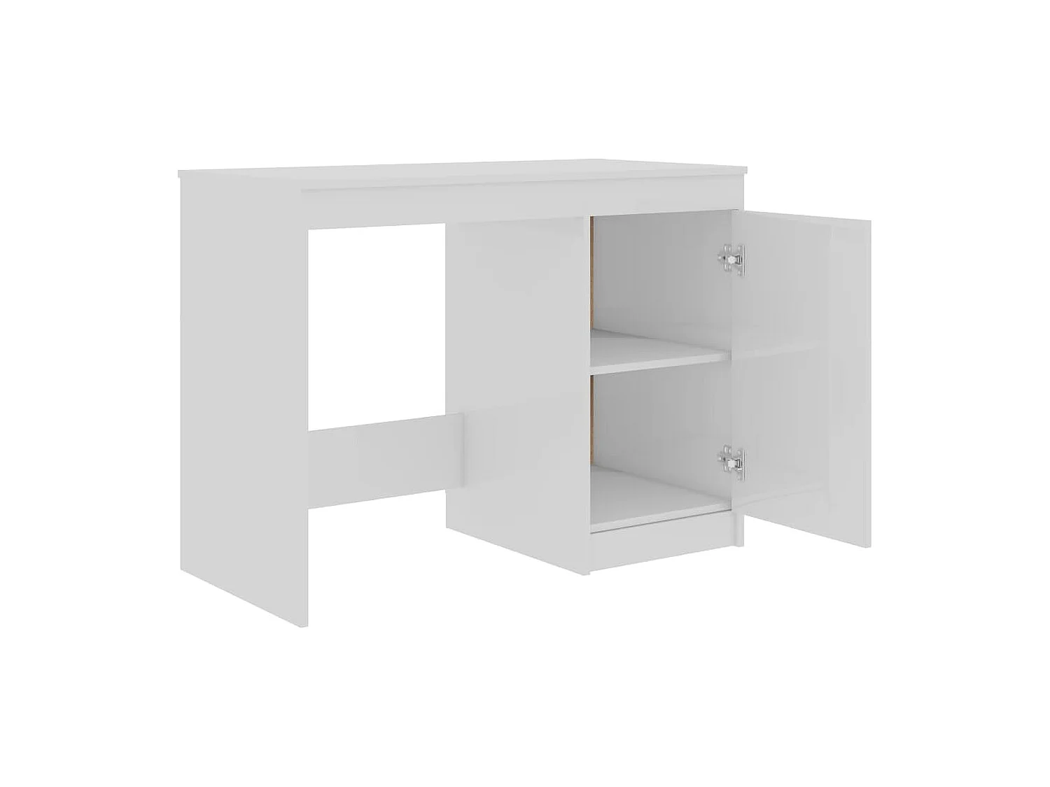 Escritorio Blanco Brillo 100x50x76 cm Madera de Ingeniería