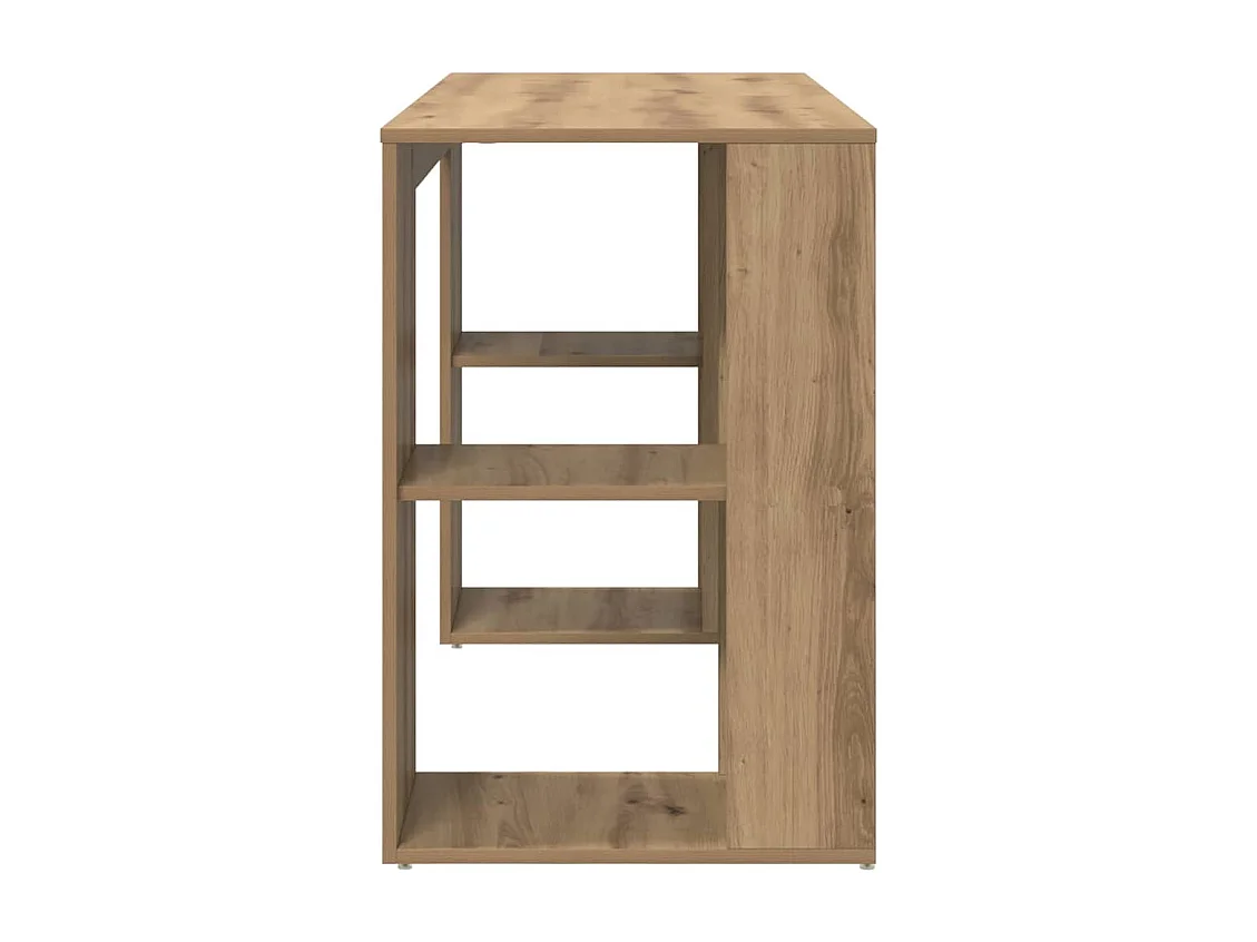 Bureau avec Rangement chêne artisanal 130 x 50,5 x 75 cm