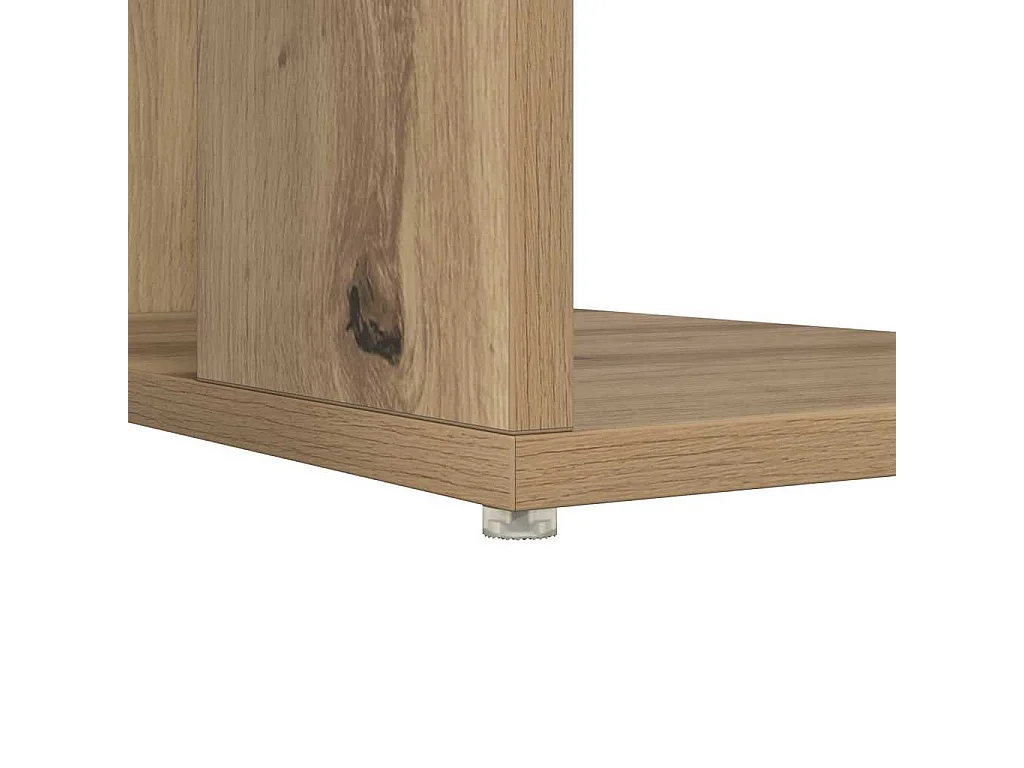 Bureau avec Rangement chêne artisanal 130 x 50,5 x 75 cm