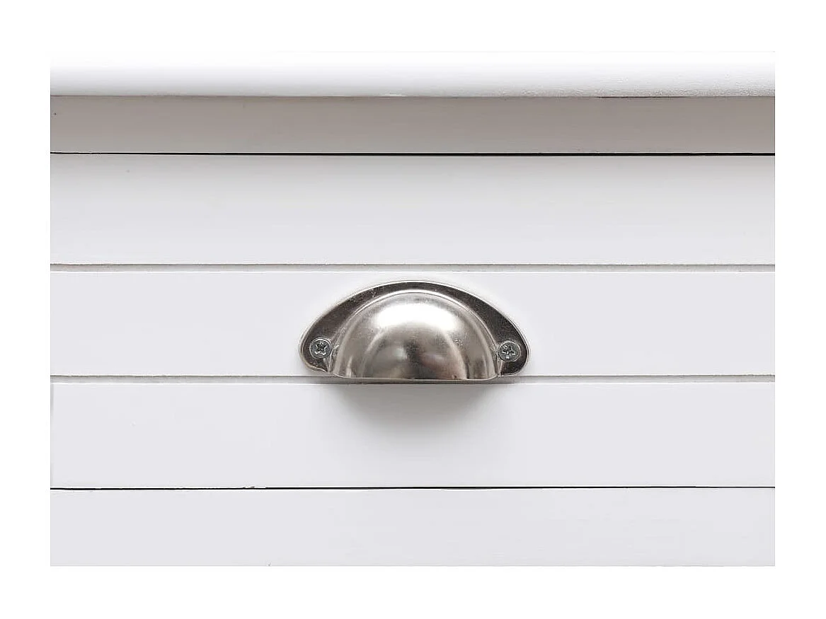 Credenza bianca 108x45x76 cm in legno massello di Paulownia