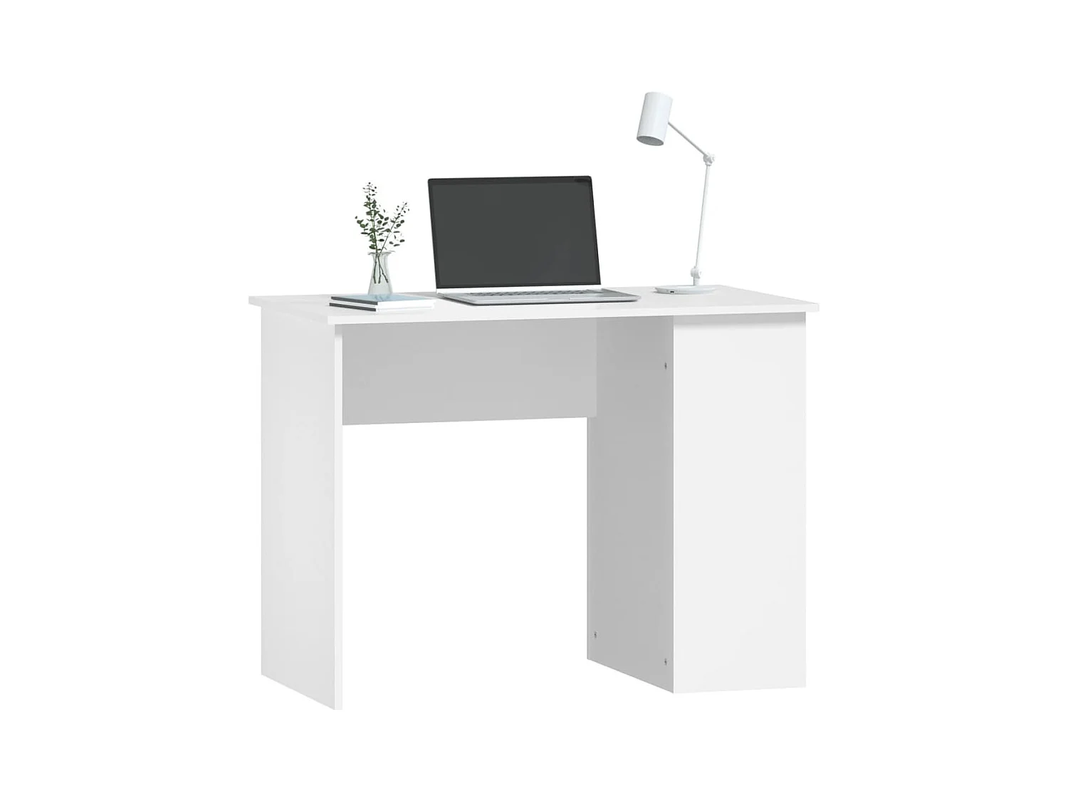 Wit bureau 100x55x75 cm bewerkt hout