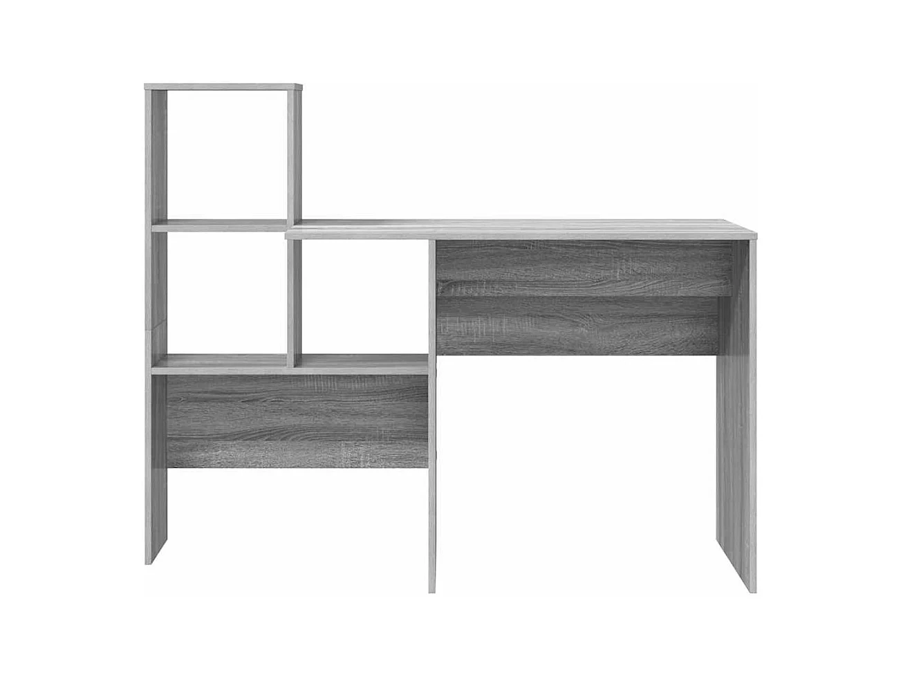 Bureau Sonoma gris 131,5 x 50 x 106,5 cm Bois d'ingénierie