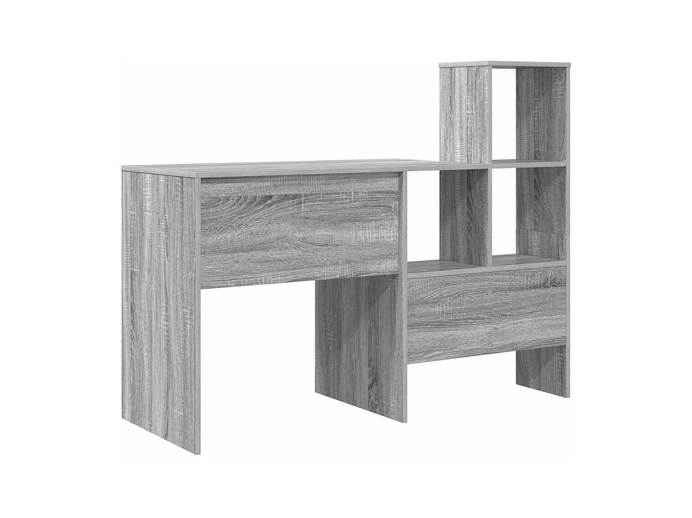 Bureau Sonoma gris 131,5 x 50 x 106,5 cm Bois d'ingénierie